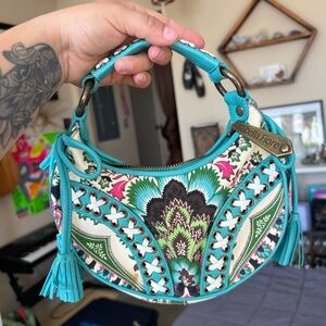 RARE Isabella Fiore vintage Multicolor Embroidered Women's Bag